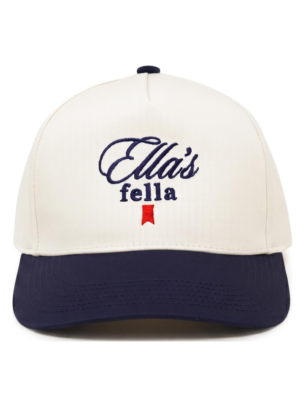Adult Trucker Snapback Hat 2-Tone Baseball | Ella'S Fella, Navy, Beige | Size OS